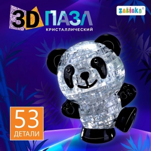 Заказать 3D пазл ZABIAKA  Панда кристаллический 53 детали 121853 в Спорткомплекте с доставкой и недорого!