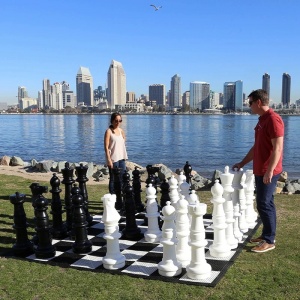 Гигантские шахматы 90 см с пластиковой доской 3,2 м Chess