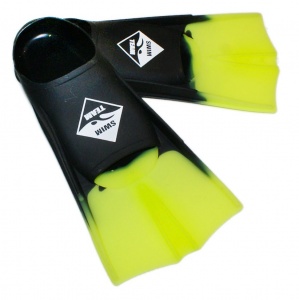 Заказать Ласты укороченные Swim Team TE-2737-2, черный/салатовый в Спорткомплекте с доставкой и недорого!