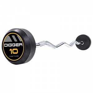 Комплект фиксированных обрезиненных изогнутых штанг 10–30 кг Hasttings Digger HD51G2B-10-30