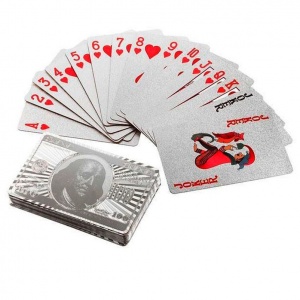 Заказать Карты игральные пластиковые Серебро JSD-2 54шт в Спорткомплекте с доставкой и недорого!