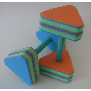 Заказать Аквагантели треугольные, Дис в Спорткомплекте с доставкой и недорого!