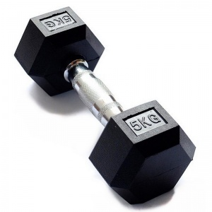 Заказать Гантель гексагональная обрезиненная GLT в Спорткомплекте с доставкой и недорого!