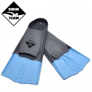 Заказать Ласты укороченные Swim Team TE-2737-2, серый/голубой в Спорткомплекте с доставкой и недорого!
