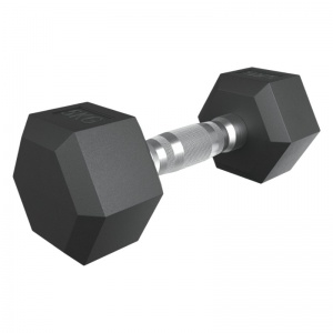 Гантель гексагональная UNIX Fit обрезиненная 5 кг